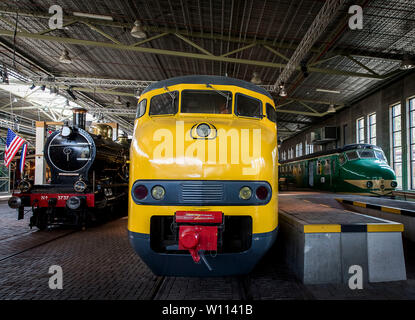 Utrecht, Niederlande. 26 Juni, 2019. UTRECHT - 26-06-2019, spoorwegmuseum Railroadmuseum, NS, Spoorwegmuseum, Zug, Zug. Credit: Pro Schüsse/Alamy leben Nachrichten Stockfoto