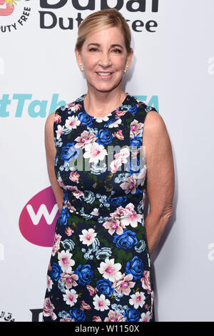 London, Großbritannien. 28 Juni, 2019. LONDON, GROSSBRITANNIEN. Juni 28, 2019: Chris Evert für die WTA-Sommerfest 2019 im Jumeirah Carlton Tower Hotel, London anreisen. Bild: Steve Vas/Featureflash Credit: Paul Smith/Alamy leben Nachrichten Stockfoto