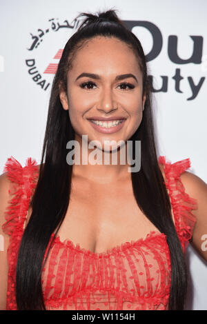 London, Großbritannien. 28 Juni, 2019. LONDON, GROSSBRITANNIEN. Juni 28, 2019: Heather Watson für die WTA-Sommerfest 2019 im Jumeirah Carlton Tower Hotel, London anreisen. Bild: Steve Vas/Featureflash Credit: Paul Smith/Alamy leben Nachrichten Stockfoto