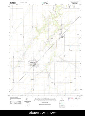 USGS TOPO Karte Illinois IL Morrisonville 20120816 TM Wiederherstellung Stockfoto