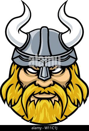Viking Sport Charakter Maskottchen Stock Vektor