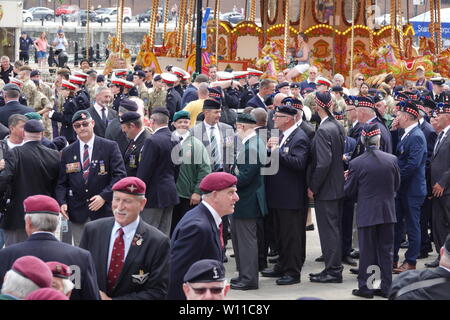 Liverpool, Großbritannien, 29. Juni 2019. Veteranen und Mitglieder der Britischen Streitkräfte die 2019 Streitkräfte Tag gedenken. Credit: Ken Biggs/Alamy Leben Nachrichten. Stockfoto