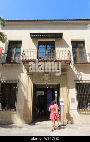 Das Museo Carmen Thyssen, eine Kunstgalerie, vor allem Spanische Kunst, in Malaga, Spanien, Europa Stockfoto