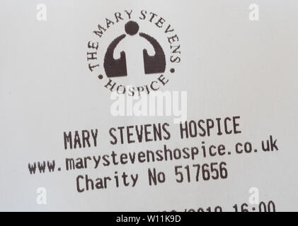 Mary Stevens Hospiz Eingang. Großbritannien Stockfoto