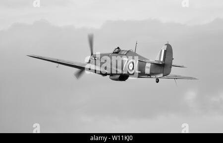 Hawker Sea Hurricane 1941 "Z7015" an der Shuttleworth Abend Airshow am 18. Mai 2019 Stockfoto