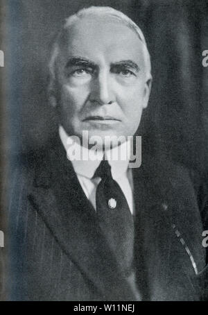 Dieses Foto stammt aus den 1920er und zeigt die 29 Präsidenten der Vereinigten Staaten, Warren Gamaliel Harding, der als Präsident von 1921-1923 diente. Stockfoto