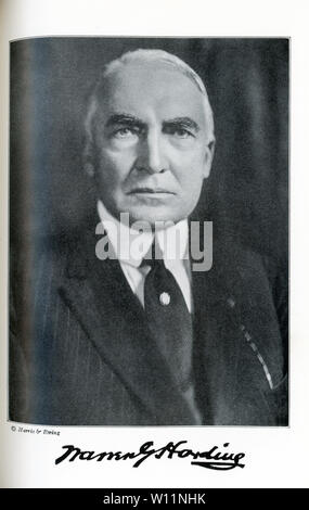 Dieses Foto stammt aus den 1920er und zeigt die 29 Präsidenten der Vereinigten Staaten, Warren Gamaliel Harding, der als Präsident von 1921-1923 diente. Stockfoto