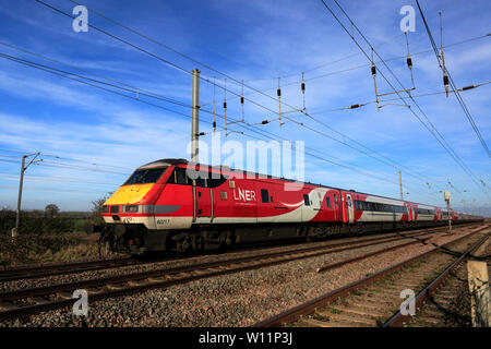 Virgin Trains 82217, East Coast Main Line Railway, Peterborough, Cambridgeshire, England, Großbritannien Stockfoto