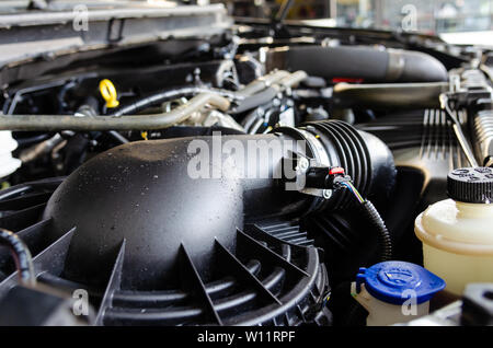 Nahaufnahme Detail auto motor Stockfoto