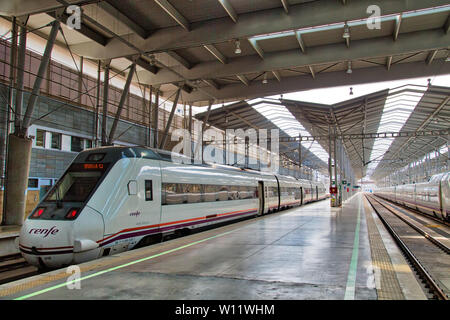 Malaga, Spain-October 19, 2018: Maria Zambrano Hauptbahnhof, dem wichtigsten Bahnhof in der Stadt Malaga in Andalusien auf der Madrid-Mala Stockfoto