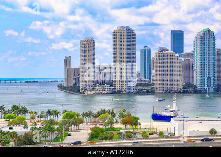 Florida, malerische Miami Hafen an einem sonnigen Tag Stockfoto