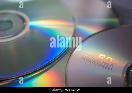 Bunte CD/DVD Textur Hintergrund Stockfoto