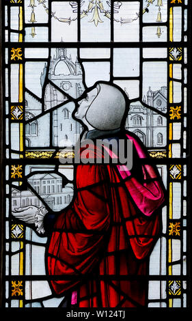 Arzt Watt Glasmalerei, St. Giles Church, Medbourne, Leicestershire, England, Großbritannien Stockfoto