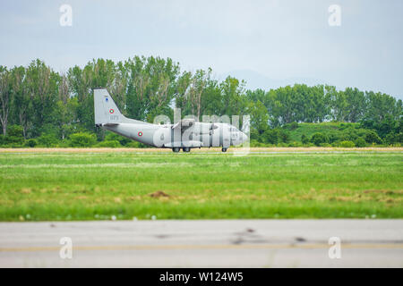 Alenia C-27J Spartan militärische Ebene vor dem Flug Stockfoto