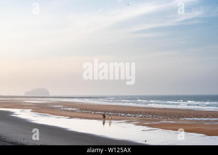 Abendlicht, Ravensheugh Sands, John Muir Country Park, Tyninghame, East Lothian, Schottland Stockfoto