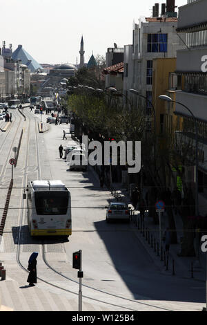 Konya, Türkei - 15 April, 2017, Blick auf die Straße von Konya, Türkei Stockfoto