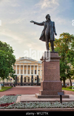 Denkmal für Alexander Puschkin. St. Petersburg. Russland Stockfoto