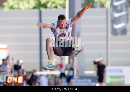 Ratingen, Deutschland. 29 Juni, 2019. Kai KAZMIREK (GER), Weitsprung, Aktion: Athletik Stadtwerke Ratingen Rund-um-Konferenz, die vom 29.06. - 30.06.2019 in Ratingen/Deutschland. | Verwendung der weltweiten Kredit: dpa Picture alliance/Alamy leben Nachrichten Stockfoto