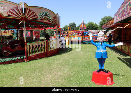 Carters Steam Fair, Peckham Rye Common, London, UK, 29. Juni 2019, Foto von Richard Goldschmidt Stockfoto