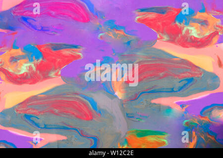Mehrfarbiger Hintergrund mit Fingerabdrücken von Plastilin gemacht. Spielen Ton Textur. Stockfoto