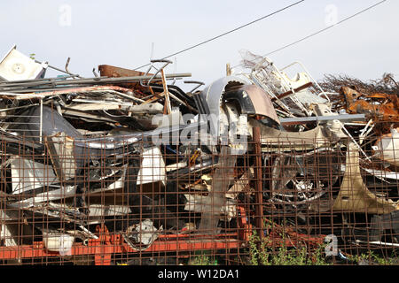 Schrott haufen Junk Yard Abfall Recycling Umwelt Stockfoto