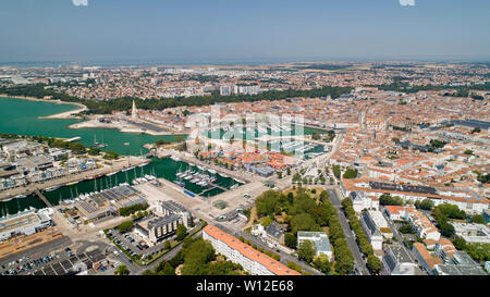 Luftaufnahmen von La Rochelle Stadt in Charente Maritime Stockfoto