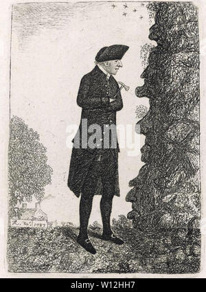 JAMES HUTTON (1726-1797), schottischer Geologe, Naturforscher und Arzt in einer Gravur 1787 Stockfoto