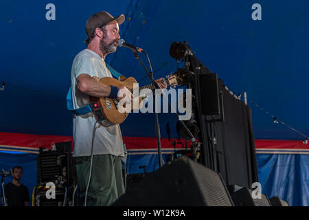 Pilton, Somerset, UK. 29. Juni 2019 Bohnen auf Toast an Glastonbury Festival. Quelle: Jim Houlbrook/Alamy leben Nachrichten Stockfoto