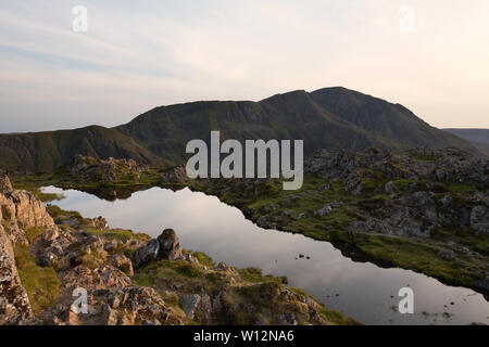 Säule von heuballen gesehen, im englischen Lake District Stockfoto
