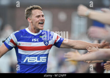 Wakefield, Großbritannien, 28. 6. 2019. 28. Juni 2019. Mobile Rakete Stadion, Wakefield, England; Rugby League Betfred Super League, Wakefield Trinity vs Huddersfield Riesen; Jacob Miller Dean Williams/RugbyPixUK Stockfoto