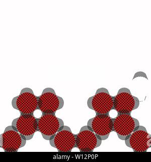 Zusammenfassung nahtlose geometrische Muster mit Schach Feld und Sechskant Muster. rot schwarz Muster. Vektor monochromen Hintergrund eps 10. Stock Vektor