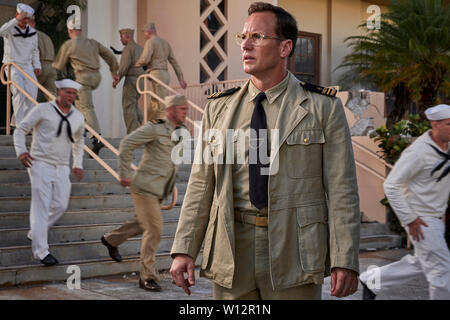 RELEASE DATE: November 8, 2019 Title: Midway Studio: SUNFILM Entertainment Regie: Roland Emmerich PLOT: Die Geschichte von der Schlacht um Midway, die ihm die Führer und die Matrosen, die es bekämpft. STARRING: Patrick Wilson als Edwin Layton. (Bild: © lionsgate/Entertainment Bilder) Stockfoto