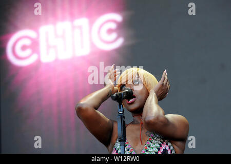 Den Haag, Niederlande. 29 Juni, 2019. Den Haag, 29-06-2019, Parkpop Samstag Nacht, Zuiderpark, chic Credit: Pro Schüsse/Alamy leben Nachrichten Stockfoto