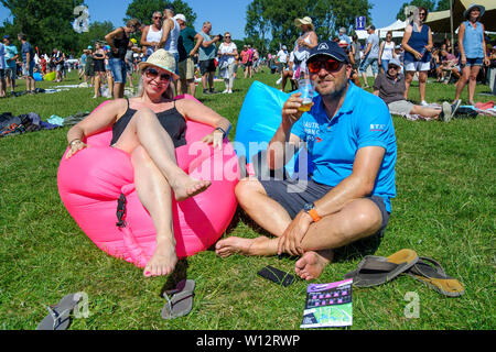 Den Haag, Niederlande. 29 Juni, 2019. Den Haag, 29-06-2019, Parkpop Samstag Nacht, Zuiderpark, Vistors Credit: Pro Schüsse/Alamy leben Nachrichten Stockfoto