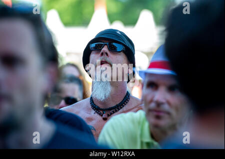 Den Haag, Niederlande. 29 Juni, 2019. Den Haag, 29-06-2019, Parkpop Samstag Nacht, Zuiderpark, Masse Credit: Pro Schüsse/Alamy leben Nachrichten Stockfoto