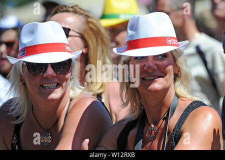 Den Haag, Niederlande. 29 Juni, 2019. Den Haag, 29-06-2019, Parkpop Samstag Nacht, Zuiderpark, Masse Credit: Pro Schüsse/Alamy leben Nachrichten Stockfoto