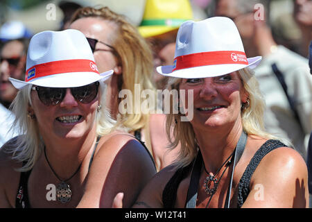 Den Haag, Niederlande. 29 Juni, 2019. Den Haag, 29-06-2019, Parkpop Samstag Nacht, Zuiderpark, Masse Credit: Pro Schüsse/Alamy leben Nachrichten Stockfoto