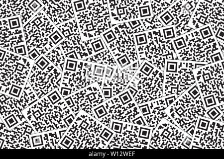 QR-Code Hintergrund. Quick Response Code für Supermarkt, E-Commerce, Shop etc. Stockfoto