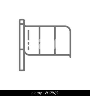 Flagge Italien Symbol Leitung. Auf weissem Hintergrund Stock Vektor