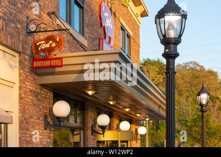 Ted's Montana Grill, ein amerikanischer bison Steakhouse in Lawrenceville, Georgia. (USA) Stockfoto