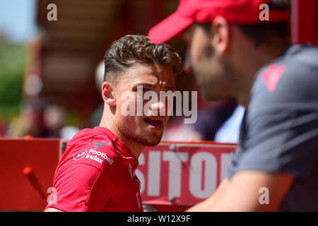 Matthew Cash von Nottingham Forest während der Vorsaison Freundschaftsspiel zwischen Alfreton Town und Nottingham Forest am North Street, Sutton-in-Ashfield am Samstag, den 29. Juni 2019. Stockfoto