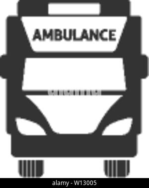 Krankenwagen Symbol in einem grauen Farbe. Medizinische Hilfe im Gesundheitswesen Stock Vektor