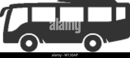 Bus Symbol in einem grauen Farbe. Transport auto reise Automotive Stock Vektor