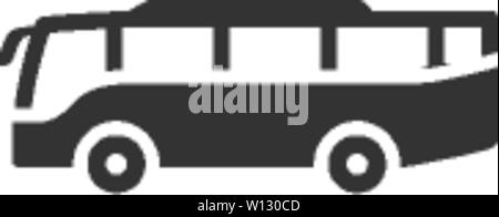 Auto-Symbol in einem grauen Farbe. Bus, Transport Stock Vektor