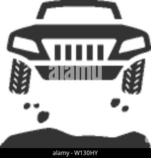 Rally Car Symbol in einem grauen Farbe. Race Meisterschaft Wettbewerb fast track Road Stock Vektor
