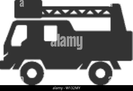 Feuerwehrmann auto Symbol in einer Farbe. Automotive Service fighter Feuerlöscher Lkw Stock Vektor