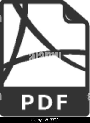 Portable Document File format Symbol in einer Farbe. Computer Software Webseite Verteilung Stock Vektor