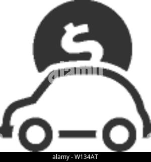 Auto Sparschwein Symbol in einem grauen Farbe. Speichern kids banking Auto Automobil Automobil Stock Vektor