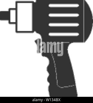Elektroschrauber Symbol in einer Farbe. Maschine Haushalt Werkzeug Stock Vektor