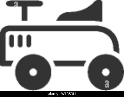 Spielzeugauto Symbol in einem grauen Farbe. Kinder spielen Treiber Stock Vektor